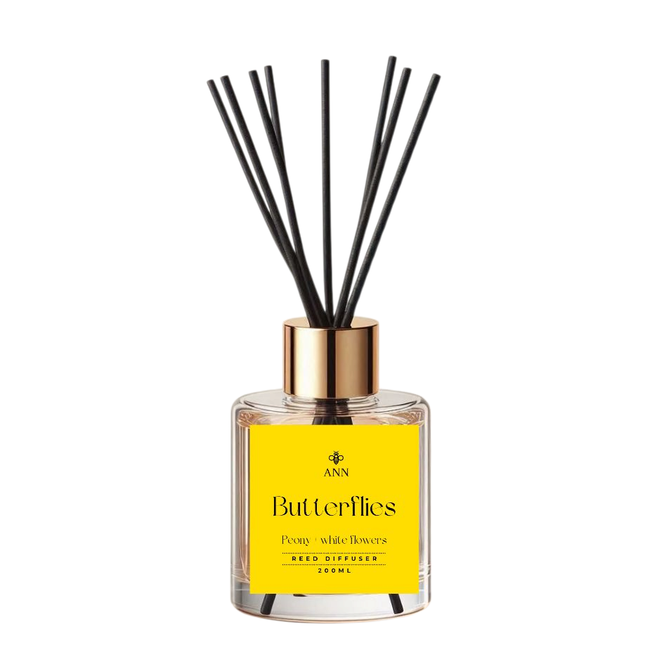 Butterflies 200ml round bottle