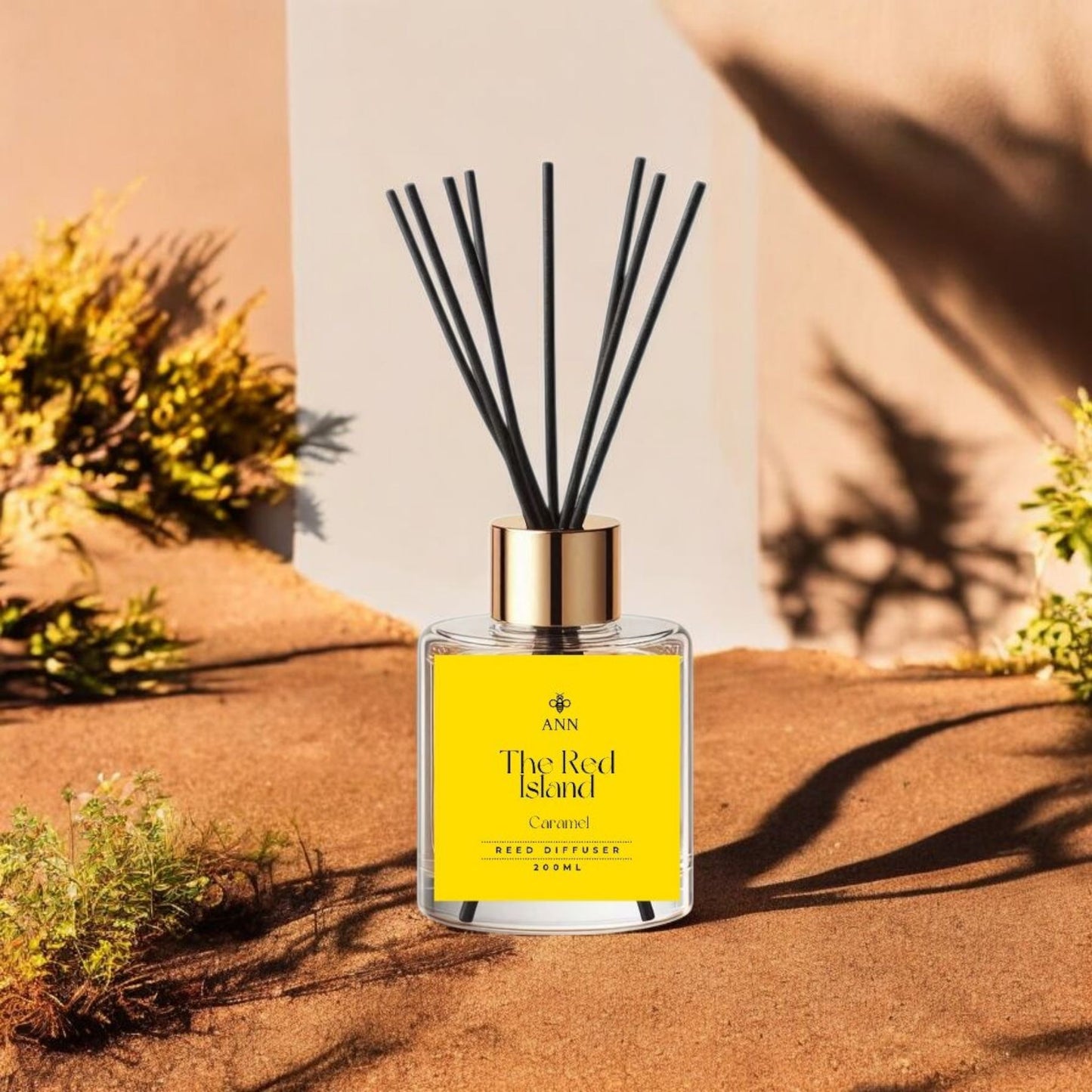 Ann Caramel and Vanilla-The Red Island-200ML reed diffuser